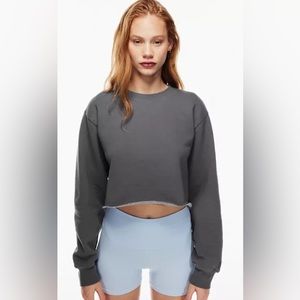 Aritzia TNA Cozy Fleece Perfect Cropped Sweatshirt
Echo Grey